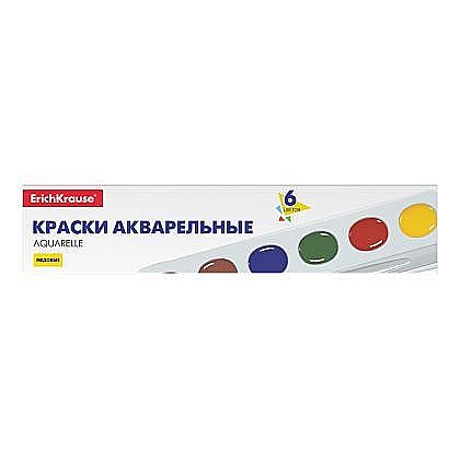 Rechizite școlare - Acuarele 6 culori basic honey Erich 50585