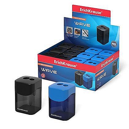 Ascutițori - Ascutitoare plastic dubla cu container wave Erich 21835