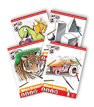 Blocuri de desen școlare - Bloc desen a4 pigna 110gr bd-a416110