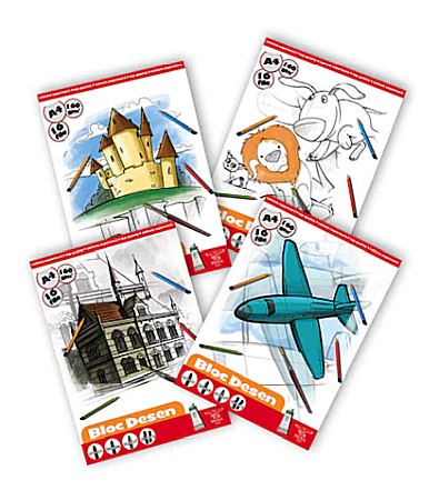 Blocuri de desen școlare - Bloc desen a4 pigna 160gr bd-a416160