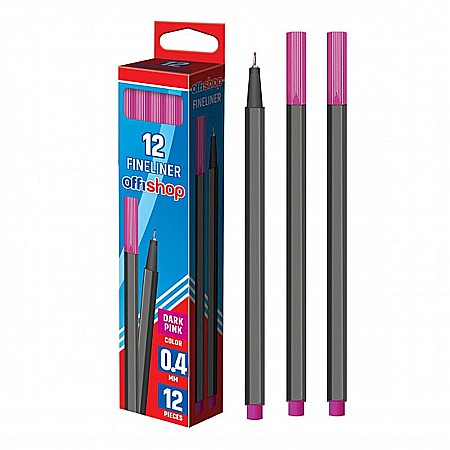 Rollere și finelinere - Fineliner 0.4 mm roz Offishop