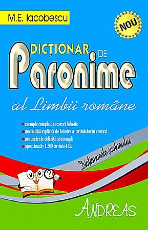Cărți - Dictionar de paronime - M.E. Iacobescu