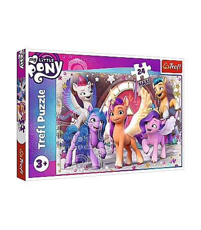 Jocuri educative și de societate - Puzzle trefl 24 maxi my little pony bucuria poneilor 14338