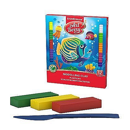 Plastilină - Set plastilina modelaj 12 cul 216gr erich 41763