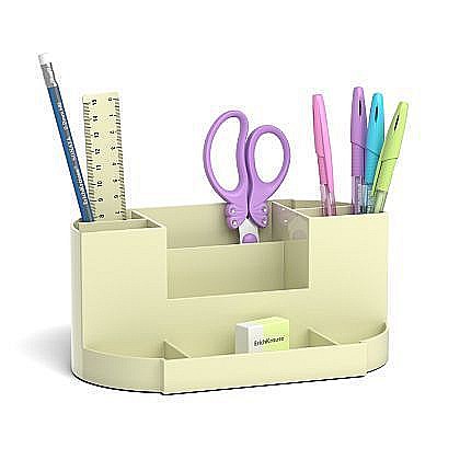 Suporturi și tăvițe documente - Suport birou echipat galben pastel erich 53270