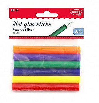 Artă și creativitate - Rezerva silicon color 11mm 6/set Daco