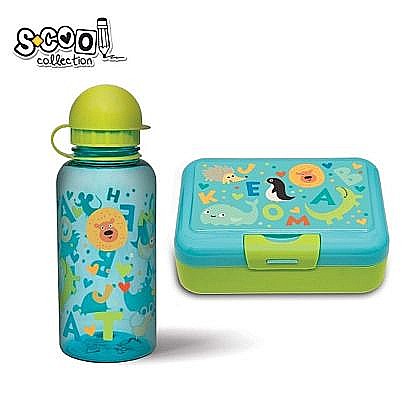 Pahare și sticle pentru scoală - Set sticla apa+cut.Sandwici letters sc1592