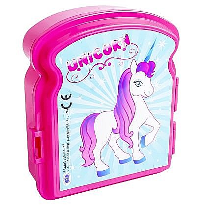 Accesorii școlare - Cutie Sandwich Unicorn verticala 16,5x15cm