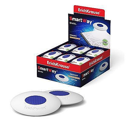 Rechizite școlare - Radiera erich cu grip-centru smartway oval 45532