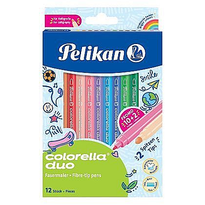 Rechizite școlare - Carioca 12 culori Colorella Duo C407 Pelikan