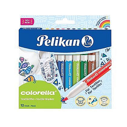 Rechizite școlare - Carioca Colorella Textile Set 12 Culori 814584