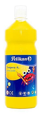 Acuarele și pensule școlare - Tempera 1l galben Pelikan