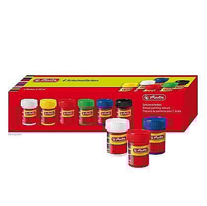 Acuarele școlare și Tempera - Acuarele 6 culori guase 20ml her.8643025