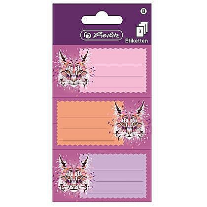 Etichete școlare - Etichete scolare wild animals lynx set 3x3 coli 50028221