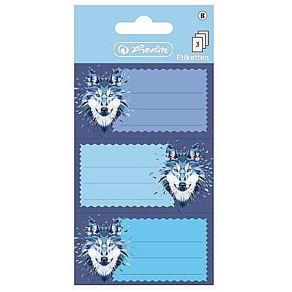 Etichete școlare - Etichete scolare wild animals wolf set 3x3 coli 50028214