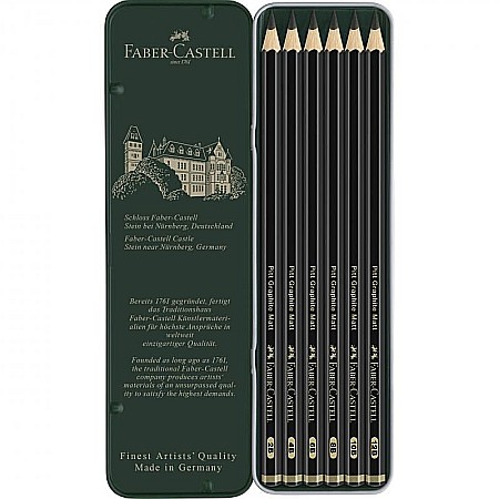 Promoții de Toamnă - Set 6 buc creion grafit Pitt Grafit Mat Faber-Castell
