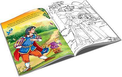 Cărți - Carte de colorat Motanul încălțat – Cătălin Nedelcu