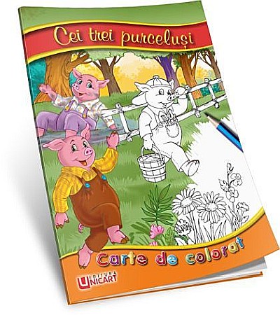Cărți - Carte de colorat - Cei 3 purcelusi – Cătălin Nedelcu