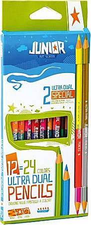 Instrumente de scris - Creioane Color Junior Triunghiulare Duo, 12/Set, 130215