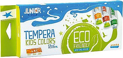 Acuarele școlare și Tempera - Tempera 12 culori Junior 6ml 132005