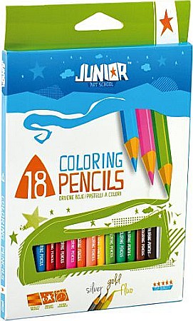 Instrumente de scris - Creioane Color Junior Triunghiulare, 15+3/Set, 130206