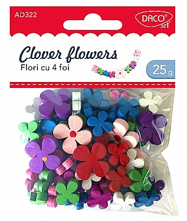 Artă și creativitate - Accesorii craft Flori cu 4 foi Daco