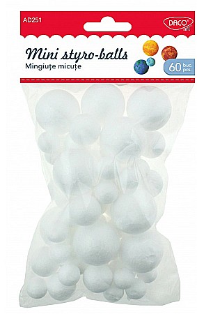 Accesorii craft - Accesorii craft 60/set Mingiute micute polistiren Daco