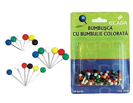 Clipsuri și pioneze - Ace gamalie plastic 100/cut ecada