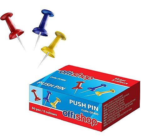 Instrumente și accesorii birou - Ace pluta color 50/set Offishop