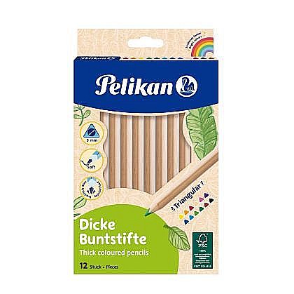 Rechizite școlare - Creioane Colorate, 12 Culori, Triunghiulare, 700047