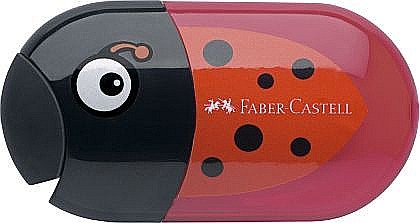 Ascutițori - Ascutitoare cu radiera Buburuza Faber-Castell dubla plastic