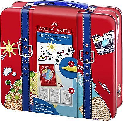 Rechizite școlare - Carioca 40 culori Connector valiza Faber-Castell