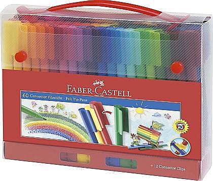 Carioci - Carioca 60 Culori Connector Cut Cadou Faber-Castell