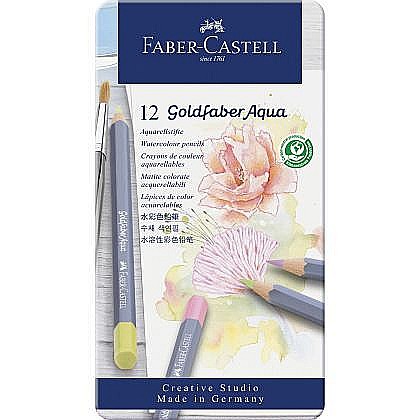 Creioane colorate - Creioane Colorate Aquarelle 12 culori pastel Goldfaber Faber-Castell