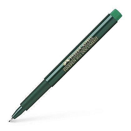 Linere - Liner 0.4 mm verde Finepen 1511 Faber-Castell