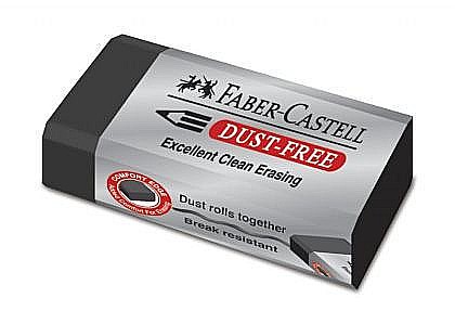 Birotică și accesorii birou - Radiera creion Dust Free neagra 24 Faber-Castell