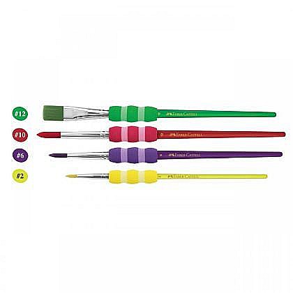 Pensule școlare - Set 4 pensule soft touch fc481600