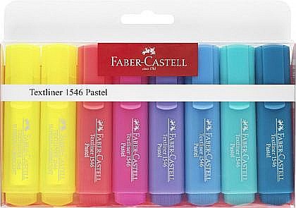 Birotică și accesorii birou - Textmarker set 8(6pastel+2galben)1546 faber fc154681