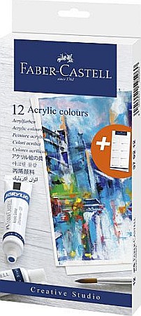 Artă și creativitate - Culori acrilice 12 culori 20ml Faber-Castell