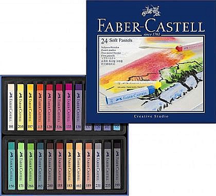 Creioane colorate - Creioane Pastel Soft 24 Culori Faber-Castell