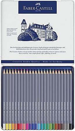 Creioane colorate - Creioane Colorate Aquarelle 24 Culori Goldfaber cutie metalica Faber-Castell