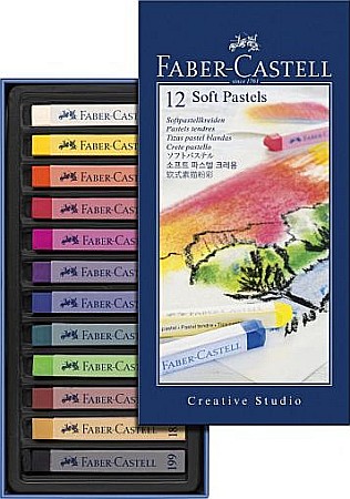 Rechizite școlare - Creioane Pastel Soft, 12 Culori, Faber-Castell, FC128312