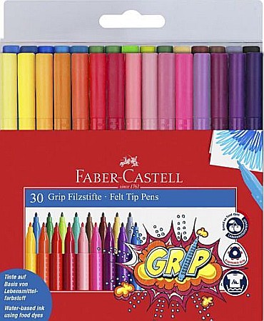 Carioci - Carioca 30 culori Grip Faber-Castell