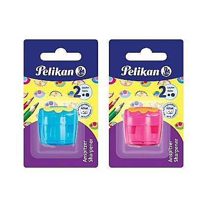 Creioane grafit și ascuțitori - Ascutitoare plastic dubla div cul 1/blister 700429