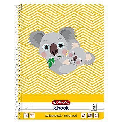 Rechizite școlare - Caiet A4 80 file spirala dictando Cute Animal Herlitz