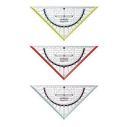 Rigle și Echere - Echer /Raportor 16cm cu Grip My.Pen Herlitz diverse culori