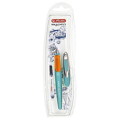 Birotică și accesorii birou - Stilou My.Pen penita M corp turcoaz/portocaliu Herlitz