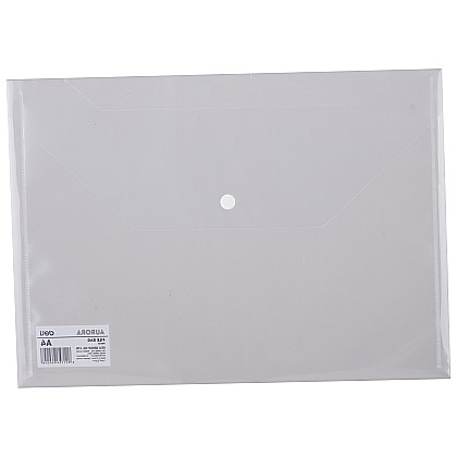 Mape și serviete - Mapa plastic cu buton A4 transparent Deli