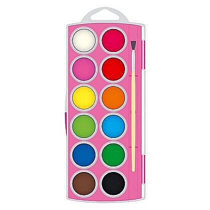 Acuarele școlare și Tempera - Acuarele 12 culori 21mm + pensula creative neo 107106