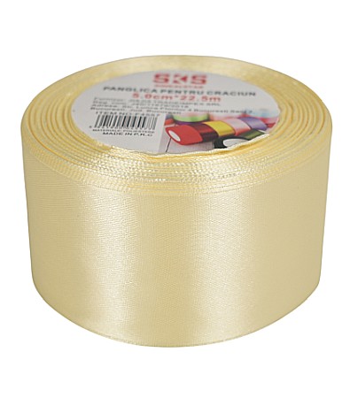 Funde și panglici - Panglica galbena 08 5cmx22.5m f4557